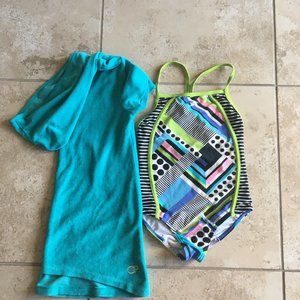 EUC Speedo Swimsuit with OP Coverup